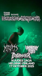 NOW ON IRON CORPSE YOUTUBE CHANNEL
LIVE FROM BLASPHEMOUS CREMATION NIGHT, KUUDES LINJA HELSINKI FINLAND
17 OCTOBER 2025
KRYPTS (FIN) @kryptsdeath 
GALVANIZER (FIN) @galvanizer_official 
UNEARTHLY RITES (FIN) @unearthlyrites 
@profanationbookings 
@6.linja.club 
Subscribe for more live footage and full streams of Iron Corpse releases of death metal, grindcore and doom.