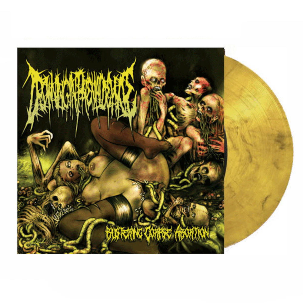 DROWNING IN PHEMALDEHYDE "Blistering Corpse Abortion" LP (DEHYDRATED PISS YELLOW VINYL) - Image 2