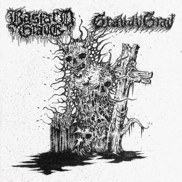 BASTARD GRAVE / GRAVAVGRAV split 7" (BLACK VINYL)