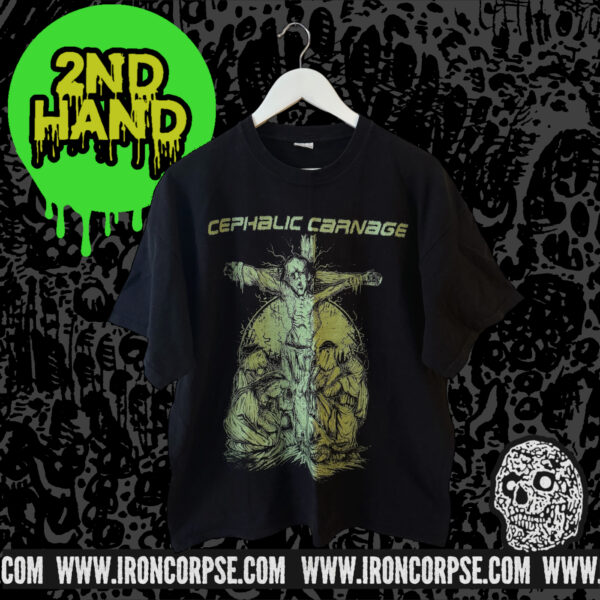 CEPHALIC CARNAGE "Crucifix" T-SHIRT size 2XL