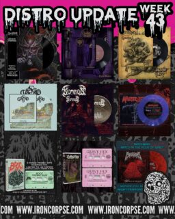 Just for the weekend, an update with the filth from BLOODY PROD and NIGHT TERRORS RECORDS..
CORPSE HAMMER “Metal De La Muerte” LP (BLACK VINYL)
SPECTRUM MORTIS “Clavis Magica” 7″ (BLACK VINYL)
GRAVEYARD / MORBID FLESH split 7″ (BLACK VINYL)
CAIXÂO “Knaga” CD
NOMINON “Diabolical Bloodshed” CD
BOCC “Promo 2025” CASSETTE (LIGHT GREEN SHELL)
GRAVE HEX “Vermian Death” CASSETTE (PINK SHELL)
ATAVISTIC DECAY “Immakulate Invokations” 7″ (TRANCENDENT PURPLE VINYL)
REEKMIND “Mired In The Reek Of Grief” LP (MEPHITIC RED VINYL
@night_terrors_records #deathmetal