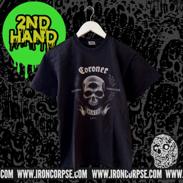 CORONER "Reborn Through Hate" T-SHIRT size M