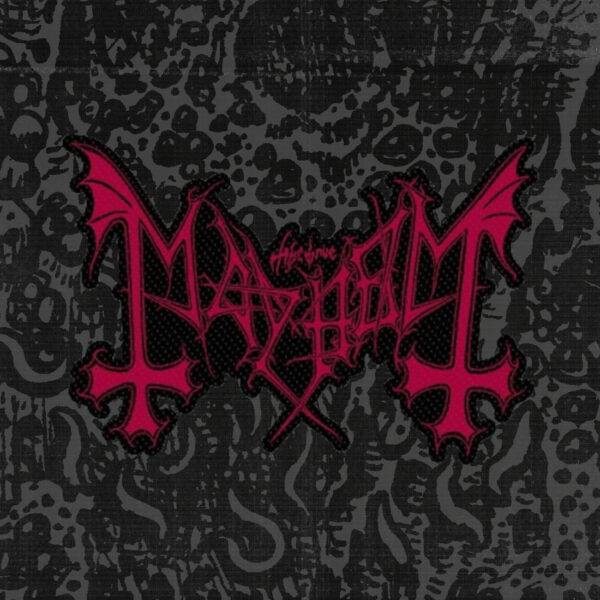 MAYHEM logo DIE CUT WOVEN PATCH