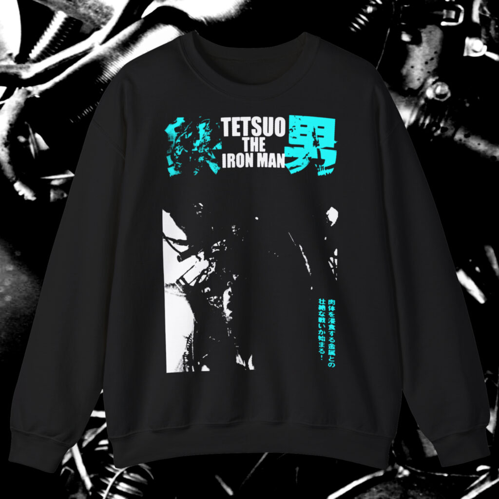 TETSUO IRON MAN CREWNECK BLACK (S-5XL) (PRINT ON DEMAND)