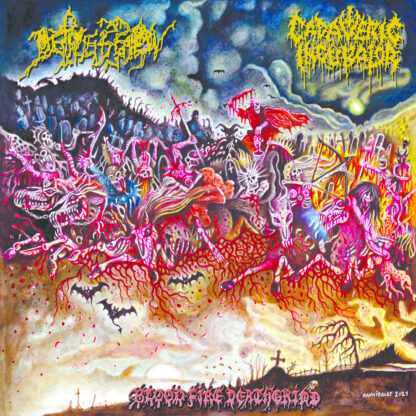 PREORDER BUNDLE: CADAVERIC INCUBATOR / DEPRESSION "Blood Fire Deathgrind" 7" EP (EURO & US PRESSING) - Image 2