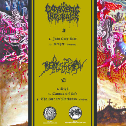 PREORDER BUNDLE: CADAVERIC INCUBATOR / DEPRESSION "Blood Fire Deathgrind" 7" EP (EURO & US PRESSING) - Image 3