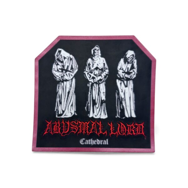 ABYSMAL LORD "Cathedral" (Red Border) CARVED FAUX LEATHER PATCH