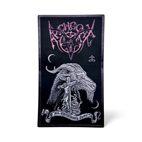 ARCHGOAT "All Christianity Ends" (Black Border) CARVED FAUX LEATHER PATCH
