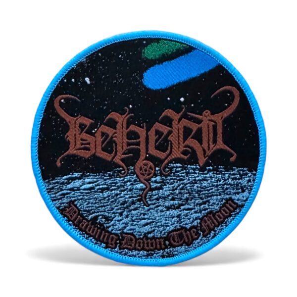 BEHERIT "Drawing Down The Moon" (Light Blue Border) WOVEN PATCH