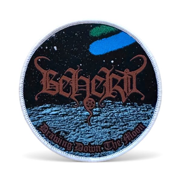 BEHERIT "Drawing Down The Moon" (White Border) WOVEN PATCH