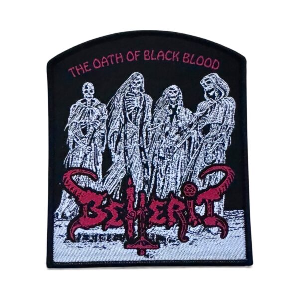 BEHERIT "The Oath Of Black Blood" (Black Border) WOVEN PATCH