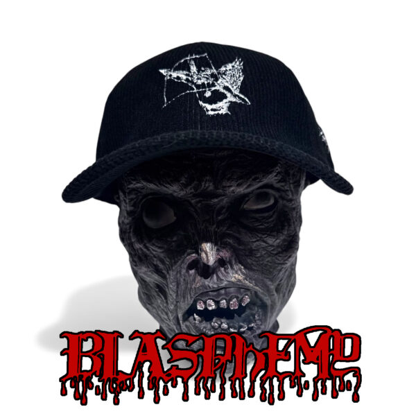 BLASPHEMY "Fallen Angel Of Doom" (Black Corduroy) EMBROIDERED HAT