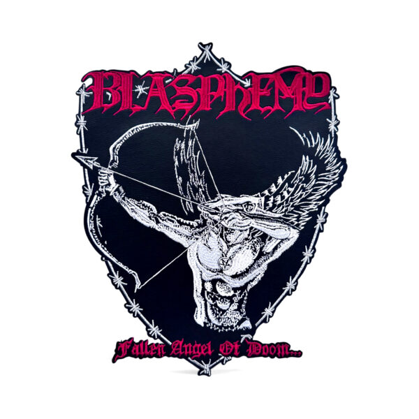 BLASPHEMY "Fallen Angel Of Doom" ver.1 DIE-CUT FAUX LEATHER BACKPATCH