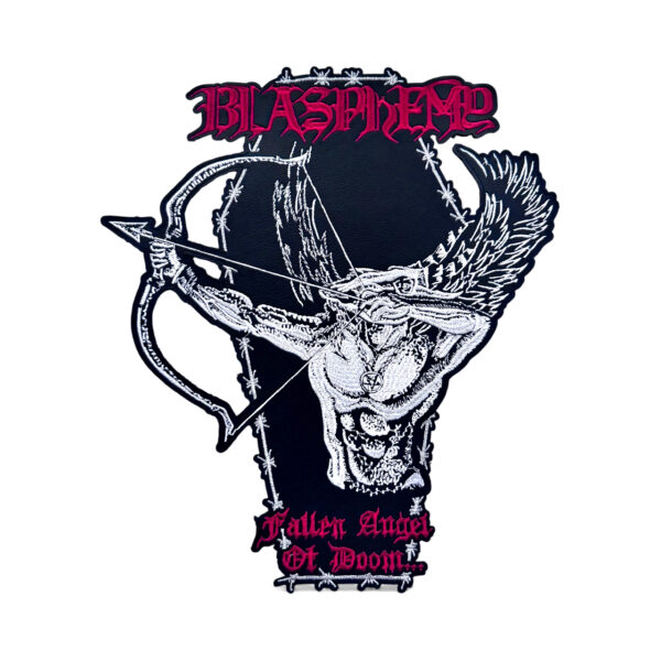 BLASPHEMY "Fallen Angel Of Doom" ver.2 DIE-CUT FAUX LEATHER BACKPATCH