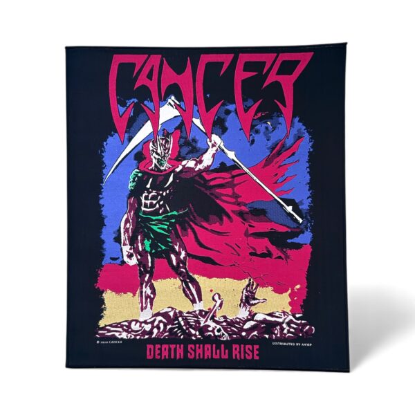 CANCER "Death Shall Rise" (Black Border) WOVEN BACKPATCH