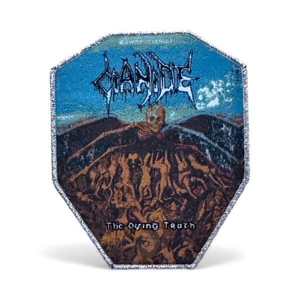 CIANIDE "The Dying Truth" (Silver Glitter Border) WOVEN PATCH