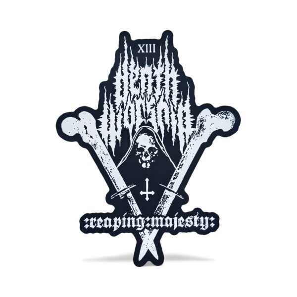 DEATH WORSHIP "Reaping Majesty" CARVED FAUX LEATHER BACKPATCH
