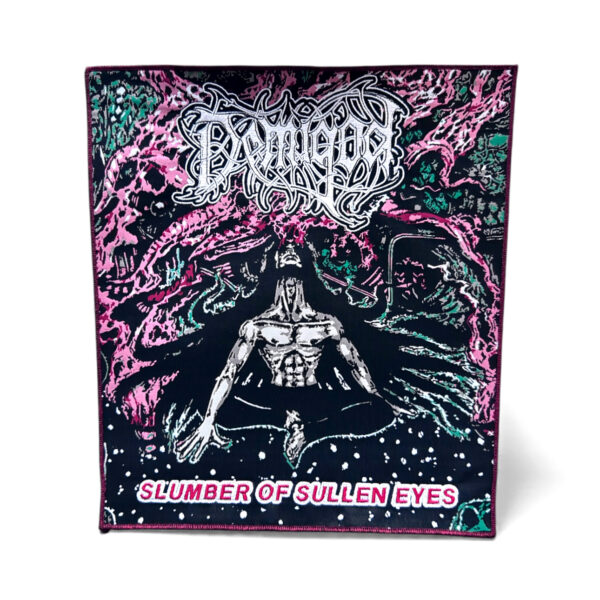 DEMIGOD "Slumber Of Sullen Eyes" (Red Glitter Border) WOVEN BACKPATCH
