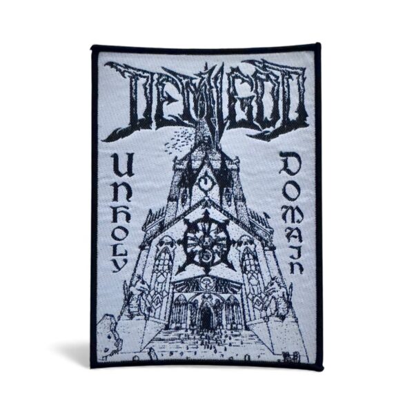 DEMIGOD "Unholy Domain" (Black Border) OVERSIZE WOVEN PATCH