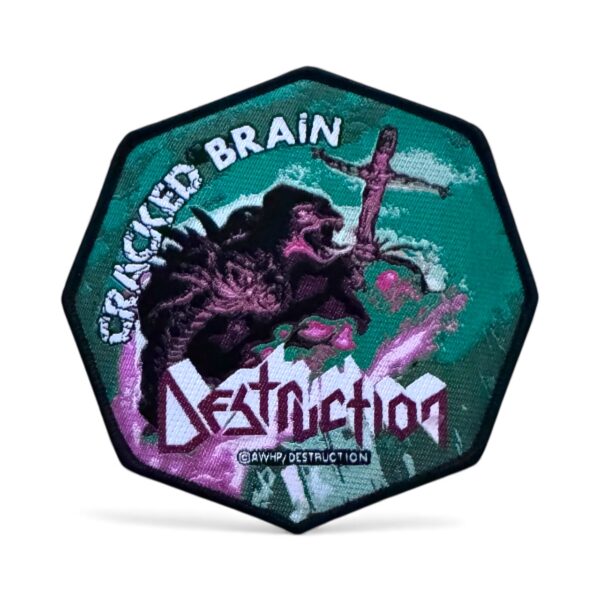 DESTRUCTION "Cracked Brain" (Black Border) WOVEN PATCH