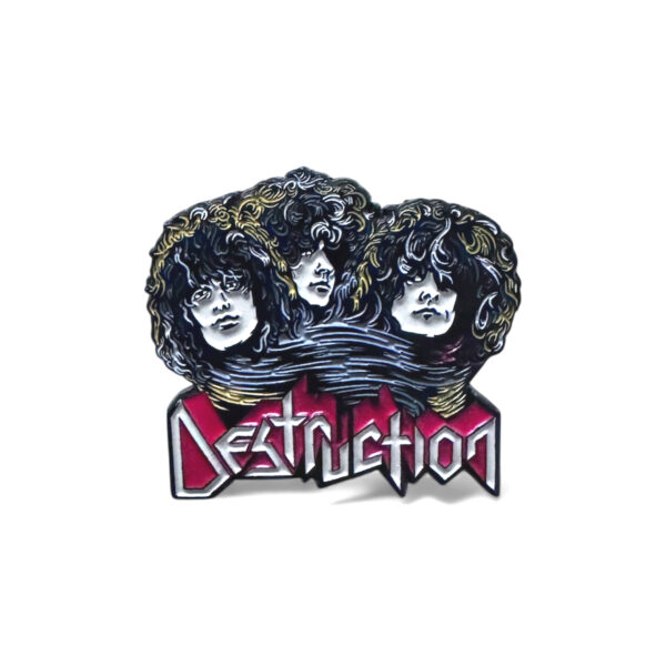 DESTRUCTION "Heads/logo" ENAMEL/METAL PIN
