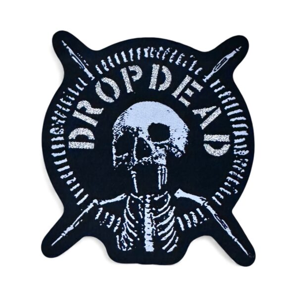 DROPDEAD "Skull Circle" DIE-CUT WOVEN PATCH