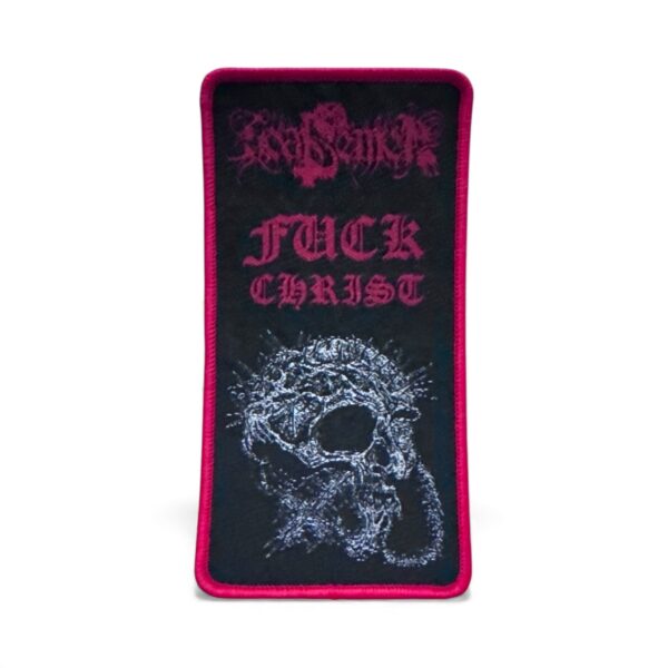 GOAT SEMEN "Fuck Christ" (Red Border) WOVEN PATCH