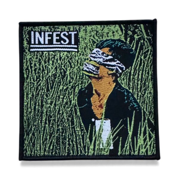 INFEST "No Man's Slave" (Black Border) WOVEN PATCH