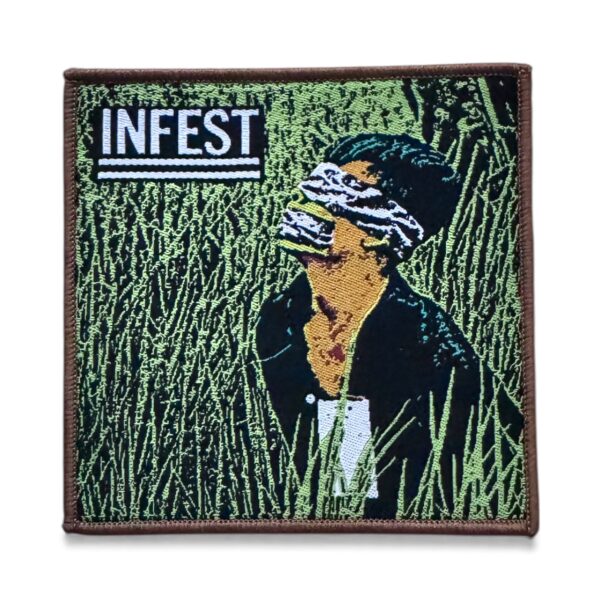 INFEST "No Man's Slave" (Brown Border) WOVEN PATCH