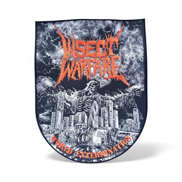 INSECT WARFARE "World Extermination (Orange Logo / Black Border)" WOVEN BACKPATCH