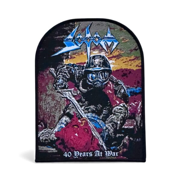 SODOM "40 Years Of War" (Black Border) OVERSIZE WOVEN PATCH