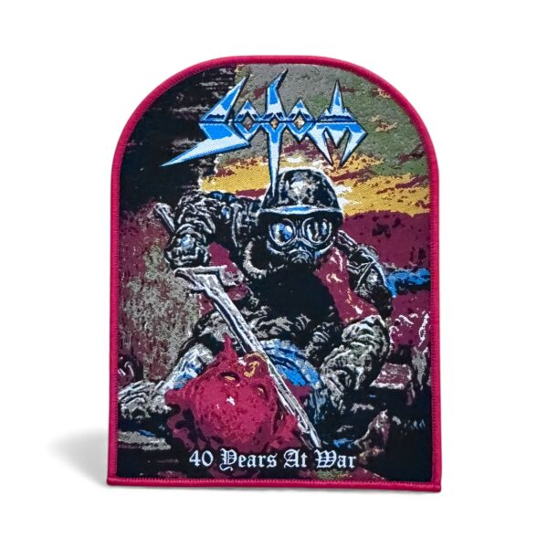 SODOM "40 Years Of War" (Red Border) OVERSIZE WOVEN PATCH