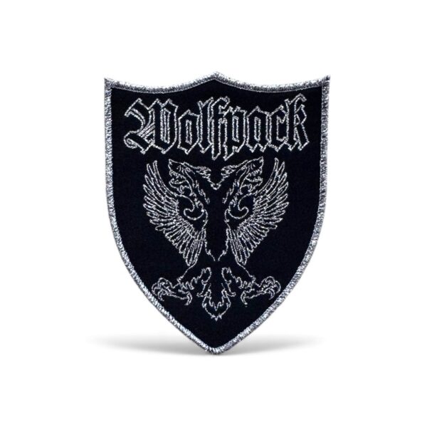 WOLFBRIGADE "Lycanthro Punx" (Silver Glitter Border) WOVEN PATCH