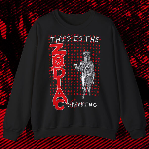 THIS IS THE ZODIAC SPEAKING CREWNECK BLACK (S – 5XL) (ON DEMAND)