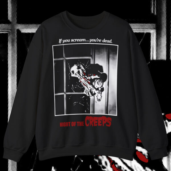 NIGHT OF THE CREEPS CREWNECK BLACK (S-5XL) (ON DEMAND)
