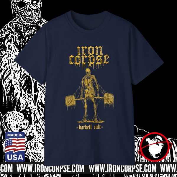 UNDEADLIFT T-SHIRT NAVY / YELLOW PRINT (S-3XL) (PRINT ON DEMAND) - NORTH AMERICA