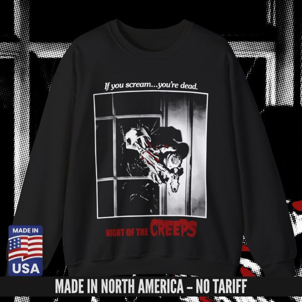 NIGHT OF THE CREEPS CREWNECK BLACK (S-3XL) (ON DEMAND) - NORTH AMERICA