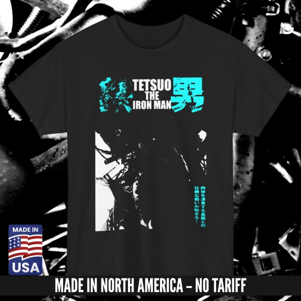 TETSUO IRON MAN CHIRASHI POSTER T-SHIRT BLACK (S – 5XL) (ON DEMAND) - NORTH AMERICA