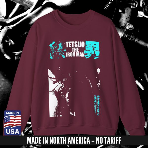 TETSUO IRON MAN CHIRASHI POSTER CREWNECK MAROON (S-3XL) (ON DEMAND) - NORTH AMERICA
