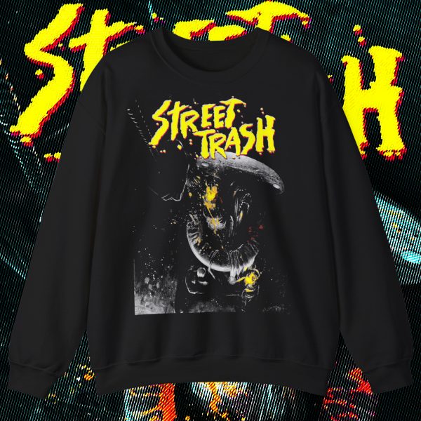 STREET TRASH CREWNECK BLACK (S-5XL) (ON DEMAND)
