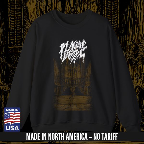 PLAGUE VESSEL “Human Waste Conglomerate” CREWNECK BLACK (S-3XL) (ON DEMAND) - NORTH AMERICA