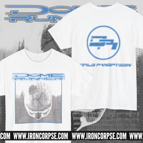 DOME RUNNER "World Panopticon" T-SHIRT WHITE (S-5XL) (ON DEMAND)
