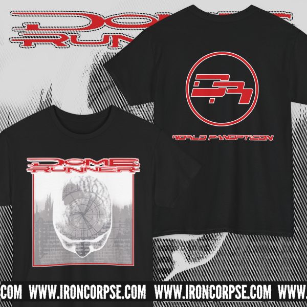 DOME RUNNER "World Panopticon" T-SHIRT BLACK (S-5XL) (ON DEMAND)
