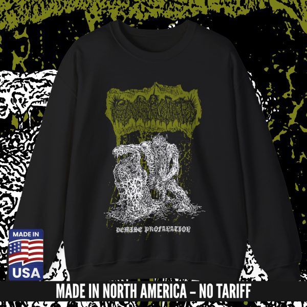 GANGRENATED "Demise Profanation” CREWNECK BLACK (S-3XL) (ON DEMAND) - NORTH AMERICA