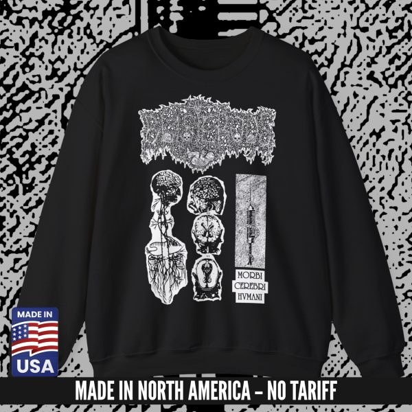 BLISTEROUS “Morbi Cerebri Humani” CREWNECK BLACK (S-3XL) (ON DEMAND) - NORTH AMERICA