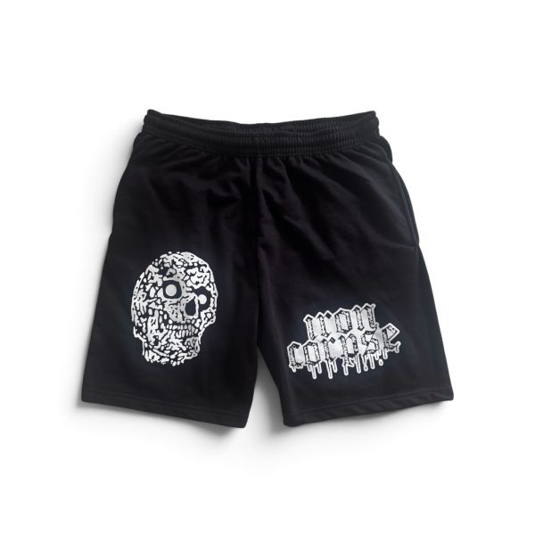 IRON CORPSE logo & corpsehead SHORTS (BLACK) size M
