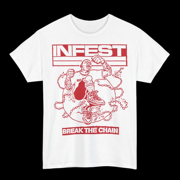 INFEST "Break The Chain" T-SHIRT WHITE size XL